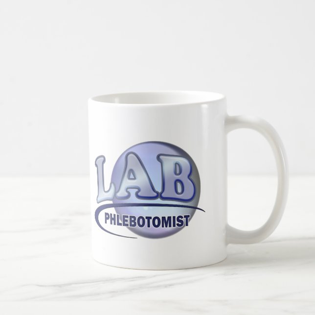 PHLEBOTOMIST Fun Blue LOGO Coffee Mug (Right)
