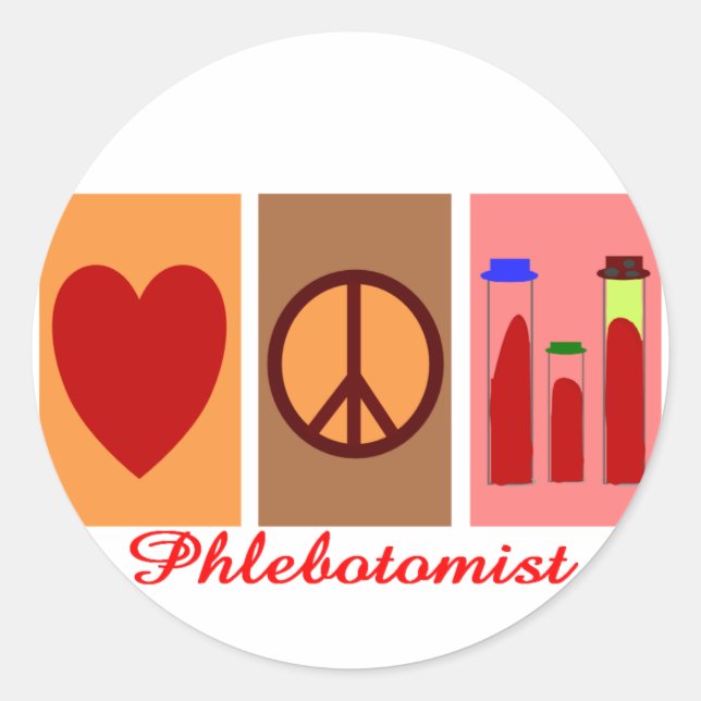 Phlebotomist Gifts Classic Round Sticker (Front)