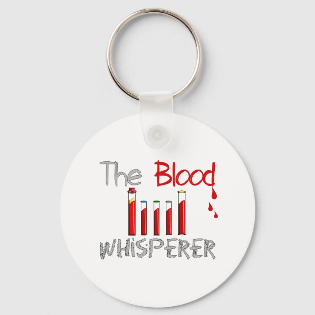 Phlebotomist Gifts "The Blood Whisperer" Key Ring (Front)
