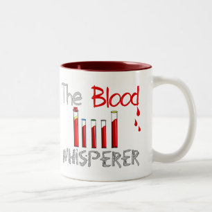 Phlebotomist Gifts "The Blood Whisperer" Two-Tone Coffee Mug
