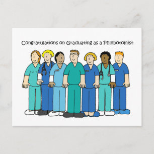 Phlebotomist Graduate Congratulations Postcard