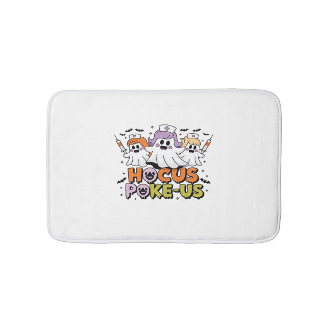 Phlebotomist Halloween Medical Lab Tech Spooky ER  Bath Mat (Front)