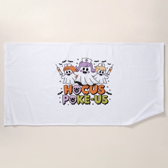 Phlebotomist Halloween Medical Lab Tech Spooky ER  Beach Towel (Front)