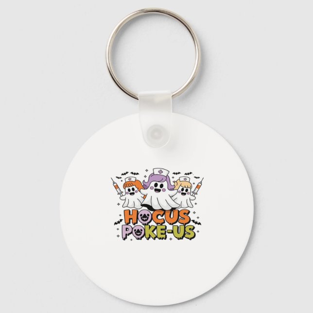 Phlebotomist Halloween Medical Lab Tech Spooky ER  Key Ring (Front)