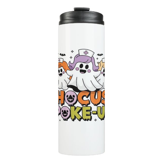 Phlebotomist Halloween Medical Lab Tech Spooky ER  Thermal Tumbler (Front)