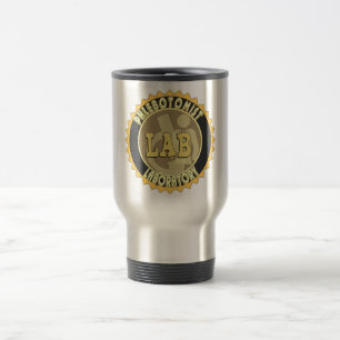 PHLEBOTOMIST LABORATORY BADGE LOGO TRAVEL MUG
