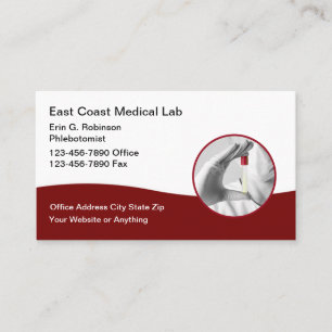 Phlebotomist Medical Lab Technician Business Cards