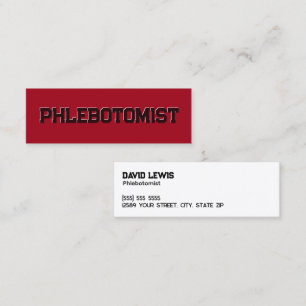 Phlebotomist Mini Business Card