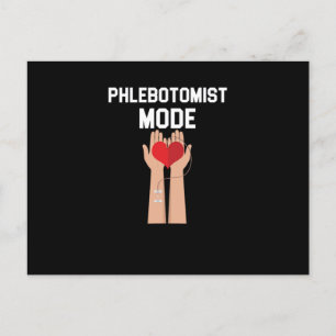 Phlebotomist Mode Blood Phlebotomy Syringe Gift Postcard