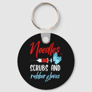 Phlebotomist Needles Scrubs Gloves Phlebotomy Tech Key Ring