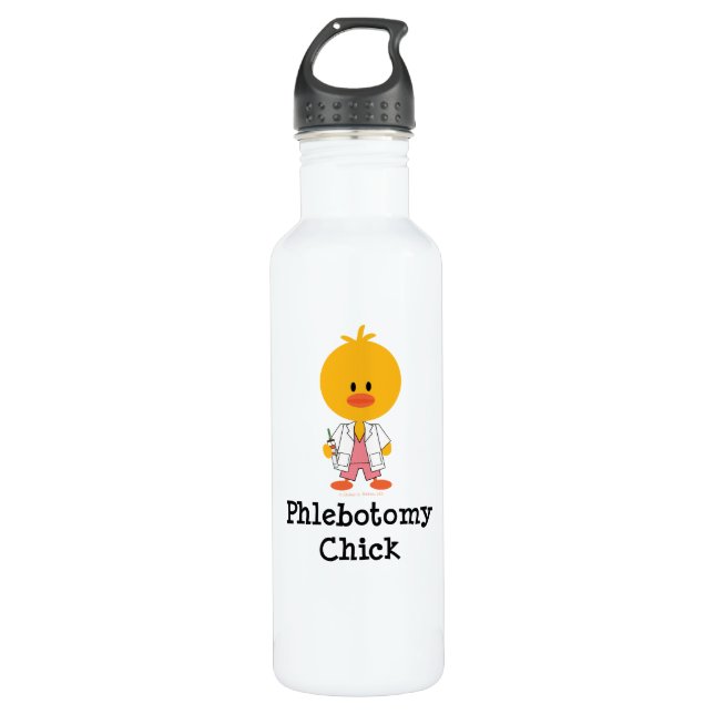 Phlebotomist Phlebotomy Chick 710 Ml Water Bottle (Front)
