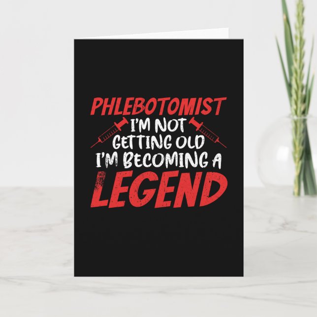 Phlebotomist Phlebotomy Legend Card (Front)