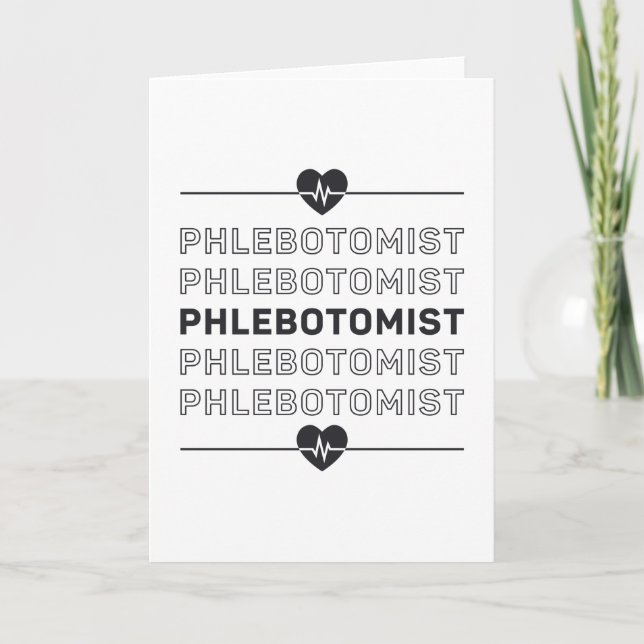 Phlebotomist Phlebotomy Medical Nurse Doctor Gift Card (Front)