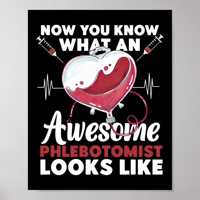 Phlebotomist Phlebotomy Now You Know What An Poster (Front)