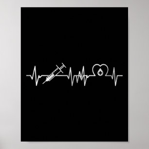 Phlebotomist Phlebotomy Phlebotomist Heartbeat Poster