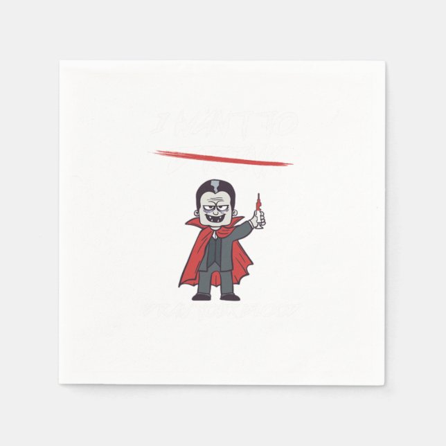 Phlebotomist Phlebotomy Vampire Blood Syringe Gift Napkin (Front)