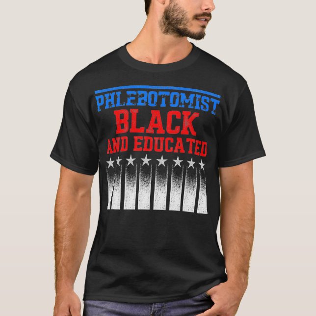 Phlebotomist Practiced Black Phlebotomy Gifts T-Shirt (Front)