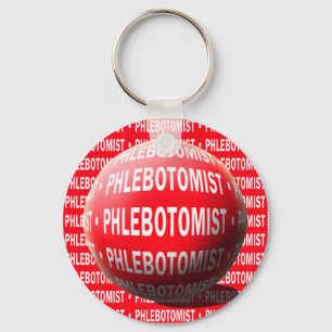 PHLEBOTOMIST SPHERE BLOOD DROP KEY RING