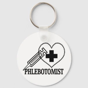 PHLEBOTOMIST - SYRINGE HEART MEDICAL KEY RING