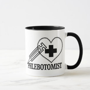 PHLEBOTOMIST - SYRINGE HEART MEDICAL MUG