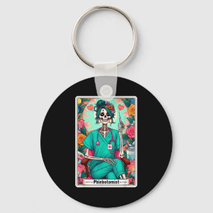 Phlebotomist Tarot Card Skeleton Phlebotomy Tech P Key Ring