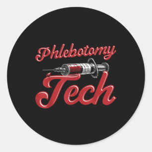 Phlebotomist Tech Technician Phlebotomy Tech  Classic Round Sticker