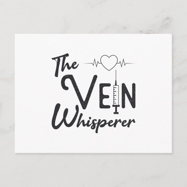 Phlebotomist The Vein Whisperer Nurse Phlebotomy Postcard (Front)