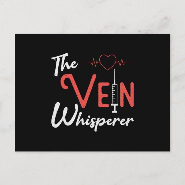 Phlebotomist The Vein Whisperer Phlebotomy Gift Postcard (Front)