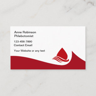 Phlebotomist Theme Blood Draw Medical Business Card