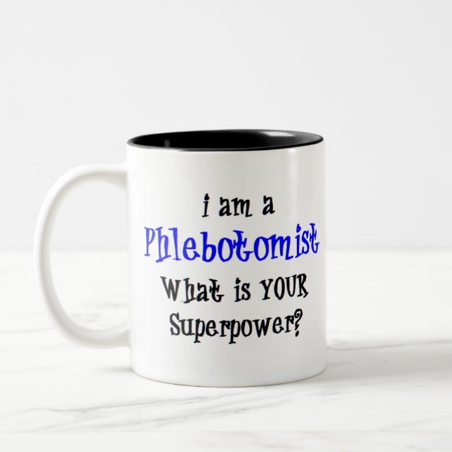 phlebotomist Two-Tone coffee mug (Left)