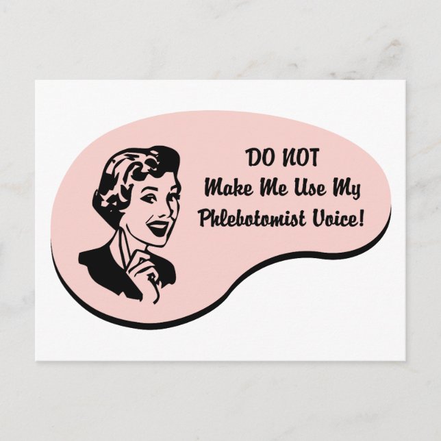 Phlebotomist Voice Postcard (Front)