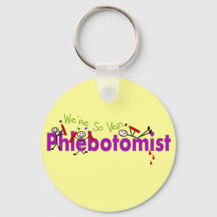 Phlebotomist "We're So Vein" Stick People Key Ring