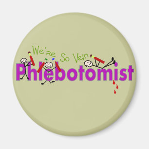 Phlebotomist "We're So Vein" Stick People Magnet