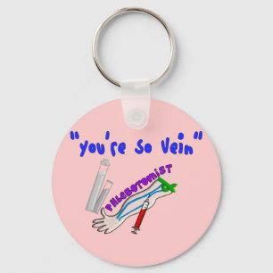 Phlebotomist "You're So Vein" Funny Gifts Key Ring