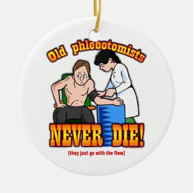 Phlebotomists Ceramic Tree Decoration (Front)
