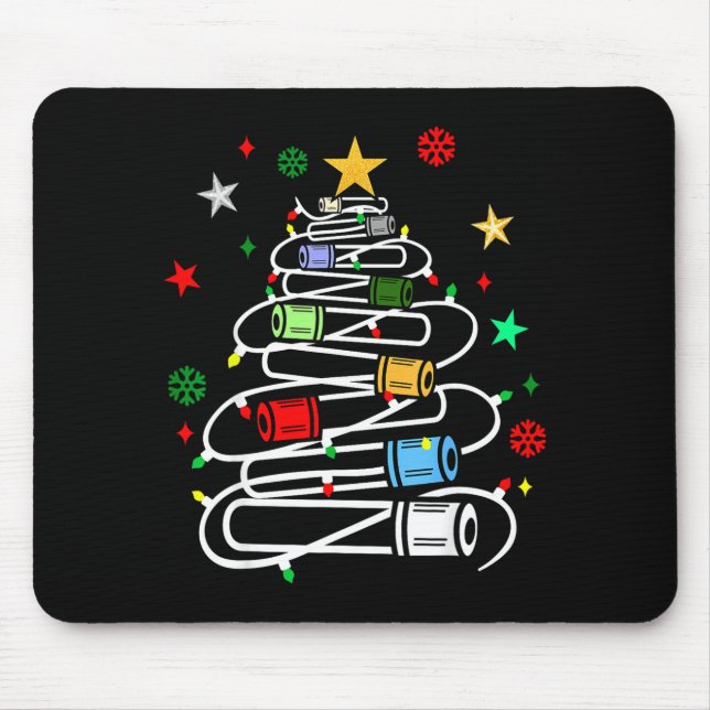 Phlebotomy Blood Tube Christmas Tree Phlebotomist  Mouse Mat (Front)