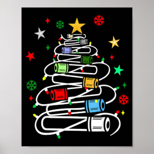Phlebotomy Blood Tube Christmas Tree Phlebotomist  Poster
