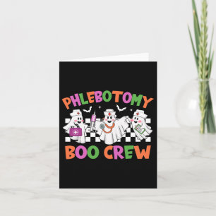 Phlebotomy Boo Crew Phlebotomist Halloween Costume Card