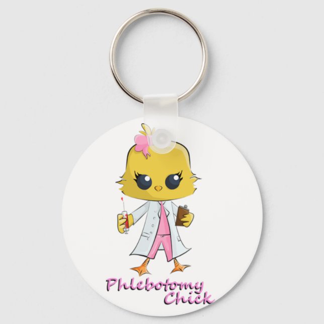 Phlebotomy Chick Key Ring (Front)