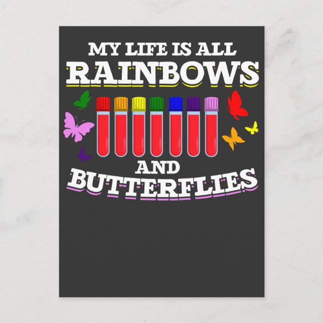 Phlebotomy Coworker Butterfly Phlebotomist Postcard (Front)