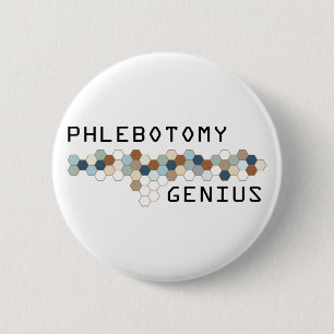 Phlebotomy Genius 6 Cm Round Badge