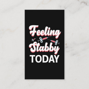 Phlebotomy Humour Syringe Draw Blood Venipuncture Business Card