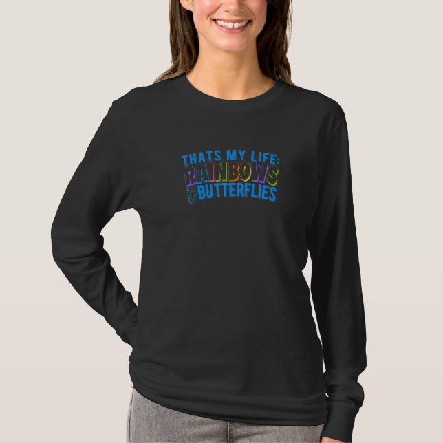 Phlebotomy Lab Technician Rainbow   Butterfly Phle T-Shirt (Front)