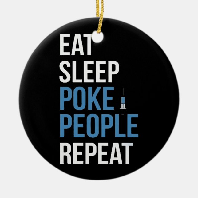 Phlebotomy Memes Ceramic Tree Decoration (Front)