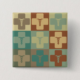Phlebotomy Pop Art 15 Cm Square Badge
