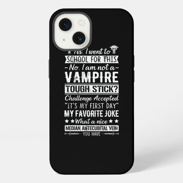 Phlebotomy S Phlebotomist Vampire  iPhone Case (Back)