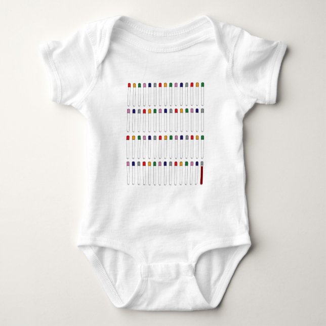 Phlebotomy Tubes Baby Bodysuit (Front)