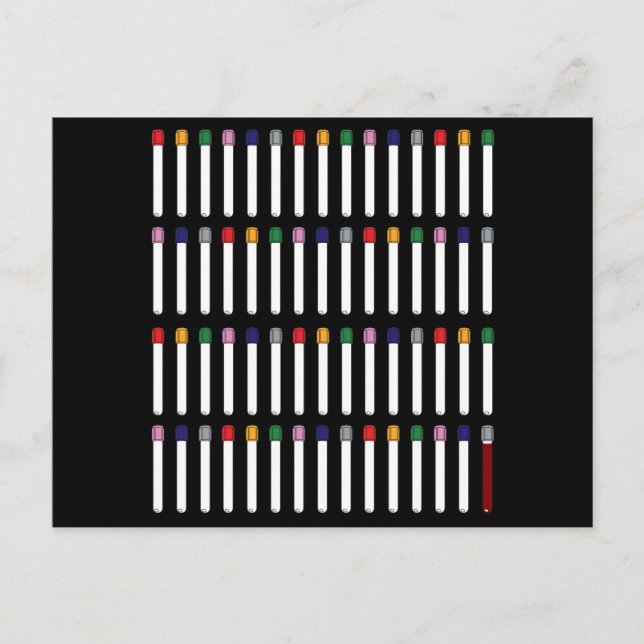 Phlebotomy Tubes Postcard (Front)