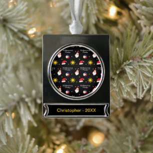 Phlippines Christmas Maligayang Pasko Tagalog Silver Plated Banner Ornament