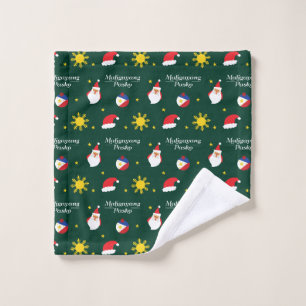 Phlippines Christmas Maligayang Pasko Tagalog Wash Cloth